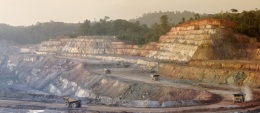Die Rosebel-Mine von Iamgold in Surinam