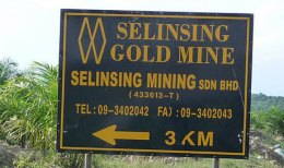 Das Selinsing-Goldmine von Monument Mining in Malaysia