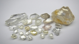 Diamanten von der Lulo-Konzession; Foto: Lucapa Diamond