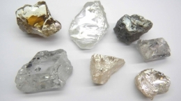 Außergewöhnliche Diamanten von Block 8 der Lulo-Konzession; Foto: Lucapa Diamond
